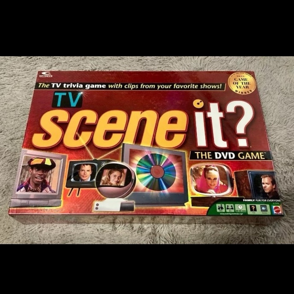 Scene It? TV Edition The DVD Family Fun Night Trivia Board Game 2005 NEW SEALED